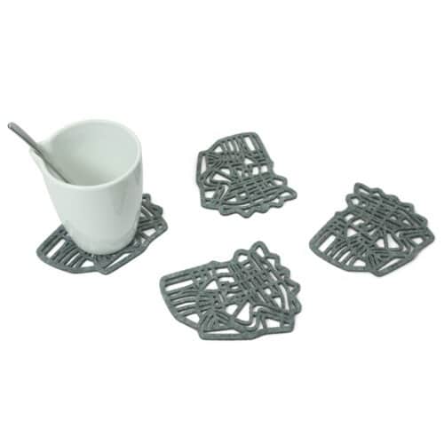 Steden Onderzetters | Recycled Vilt (set van 4) - Image 3