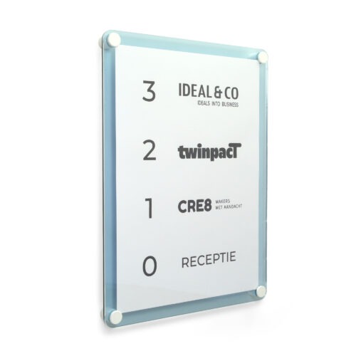 Plexiglas Deurbord | A4/A5/A6 | Blauw