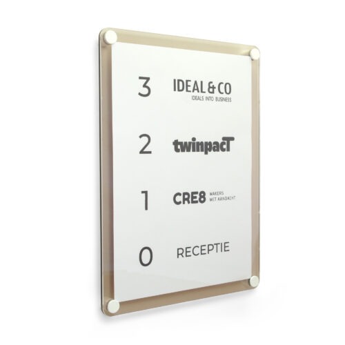 Plexiglas Deurbord | A4/A5/A6 | Bruin