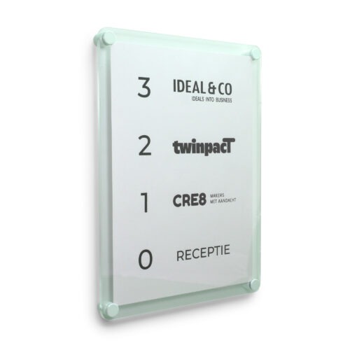 Plexiglas Deurbord | A4/A5/A6 | Transparant