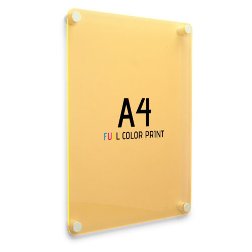 Plexiglas Deurbord | Full Color Print | Fluor geel