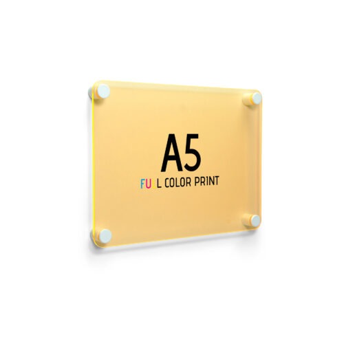 Alternative view of Plexiglas Deurbord | Full Color Print | Fluor geel