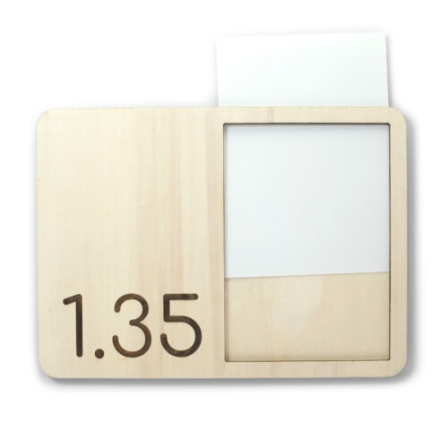 Houten Deurbord A5 met nummer/tekst - Afbeelding 2