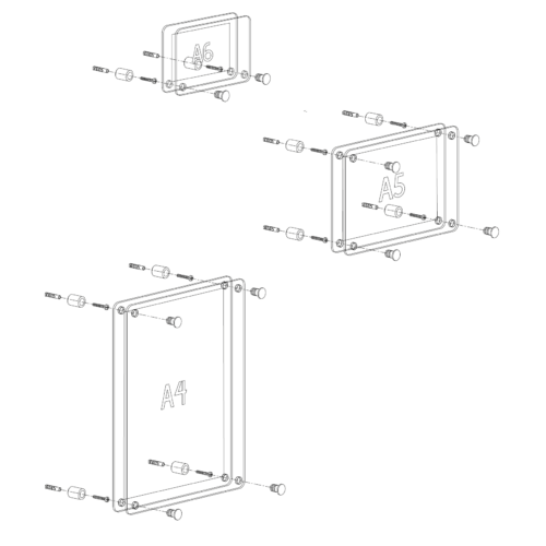 Plexiglas Deurbord | A4/A5/A6 | Blauw - Image 5